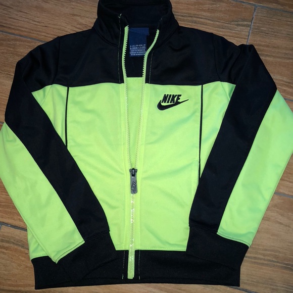 black and neon green nike jacket